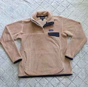 Patagonia Women's Fleece Snap T Re-Tool Jacket Large Pink Peach Pullover